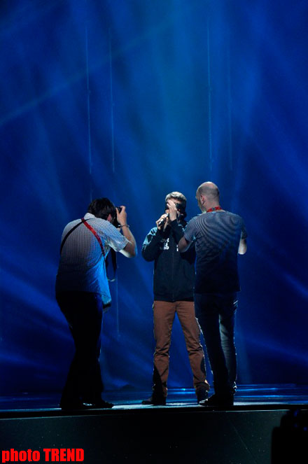 Eurovision-2012 Lithuanian participant performs on Baku Crystal Hall stage (PHOTO)