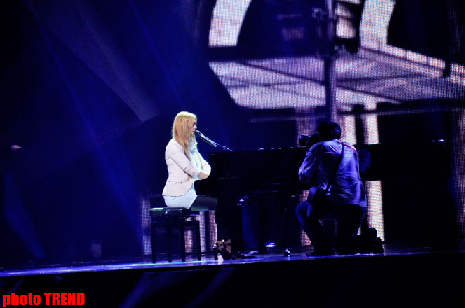 Eurovision-2012 Bosnian and Norwegian participants hold rehearsals in Baku (PHOTO)