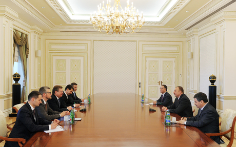 President Ilham Aliyev receives delegation led by Ukrainian FM