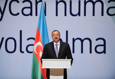 Azerbaijani President and his spouse attend seeing off ceremony of Olympic athletes (PHOTO)