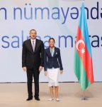 Azerbaijani President and his spouse attend seeing off ceremony of Olympic athletes (PHOTO)