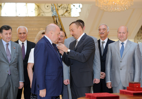 Azerbaijan`s President receives Russian delegation led by chairman of State Duma (PHOTO)