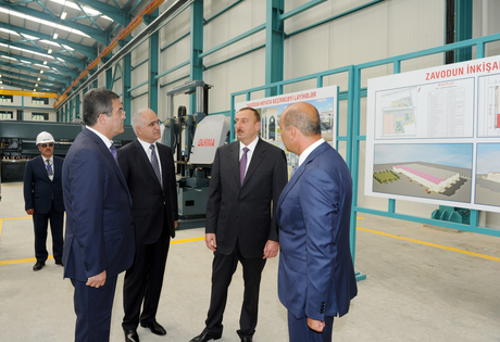 Azerbaijani President inaugurates Garadag Metal Constructions Plant (PHOTO)