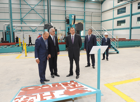 Azerbaijani President inaugurates Garadag Metal Constructions Plant (PHOTO)