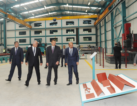 Azerbaijani President inaugurates Garadag Metal Constructions Plant (PHOTO)