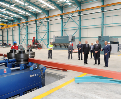 Azerbaijani President inaugurates Garadag Metal Constructions Plant (PHOTO)