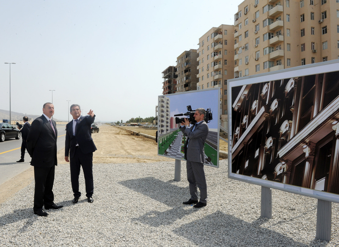 President Ilham Aliyev visits site of new park to be built in Sahil district of Garadagh region (PHOTO)