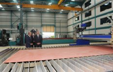 Azerbaijani President inaugurates Garadag Metal Constructions Plant (PHOTO)