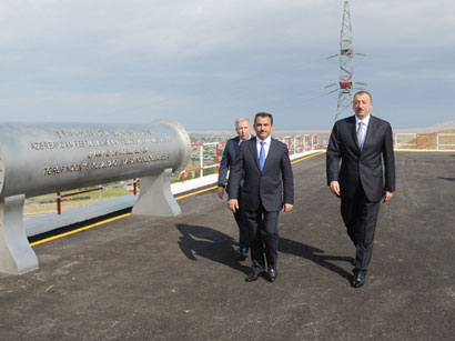 Azerbaijani President lays foundation stone for Shirvan-Mughan group water pipeline in Hajigabul (PHOTO)