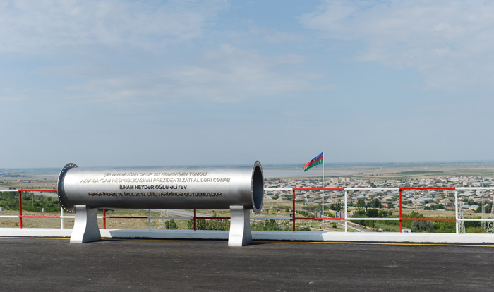 Azerbaijani President lays foundation stone for Shirvan-Mughan group water pipeline in Hajigabul (PHOTO)