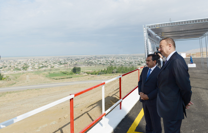 Azerbaijani President lays foundation stone for Shirvan-Mughan group water pipeline in Hajigabul (PHOTO)