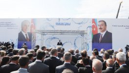 Azerbaijani President lays foundation stone for Shirvan-Mughan group water pipeline in Hajigabul (PHOTO)