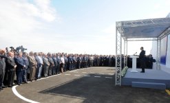 Azerbaijani President lays foundation stone for Shirvan-Mughan group water pipeline in Hajigabul (PHOTO)