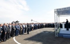 Azerbaijani President lays foundation stone for Shirvan-Mughan group water pipeline in Hajigabul (PHOTO)