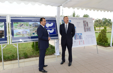 Azerbaijani President attends ceremony of laying foundation stone of Youth Center in Lankaran region (PHOTO)