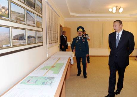 Azerbaijani President opens newly reconstructed Lankaran frontier troops garrison (PHOTO)