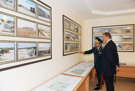 Azerbaijani President opens newly reconstructed Lankaran frontier troops garrison (PHOTO)