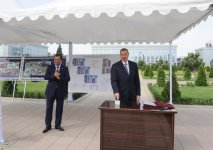 Azerbaijani President attends ceremony of laying foundation stone of Youth Center in Lankaran region (PHOTO)