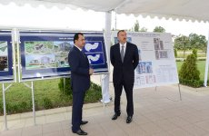 Azerbaijani President attends ceremony of laying foundation stone of Youth Center in Lankaran region (PHOTO)
