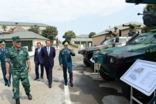 Azerbaijani President opens newly reconstructed Lankaran frontier troops garrison (PHOTO)