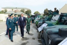 Azerbaijani President opens newly reconstructed Lankaran frontier troops garrison (PHOTO)