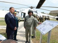 Azerbaijani President opens newly reconstructed Lankaran frontier troops garrison (PHOTO)
