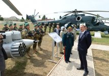 Azerbaijani President opens newly reconstructed Lankaran frontier troops garrison (PHOTO)