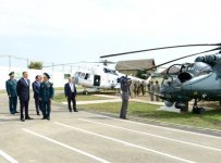 Azerbaijani President opens newly reconstructed Lankaran frontier troops garrison (PHOTO)
