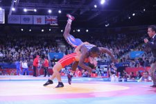 President Ilham Aliyev watched the action in Greco-roman wrestling at the London Olympics (PHOTO)