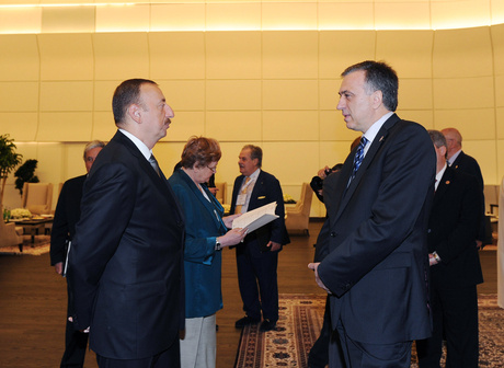 Azerbaijani President and his spouse attend Crans Montana Forum in Baku (PHOTO)