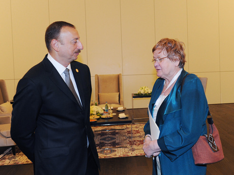 Azerbaijani President and his spouse attend Crans Montana Forum in Baku (PHOTO)