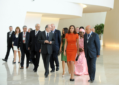 Azerbaijani President and his spouse attend Crans Montana Forum in Baku (PHOTO)