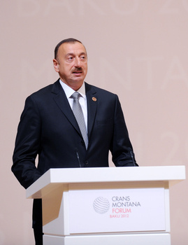 Azerbaijani President and his spouse attend Crans Montana Forum in Baku (PHOTO)