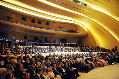 Azerbaijani President and his spouse attend Crans Montana Forum in Baku (PHOTO)