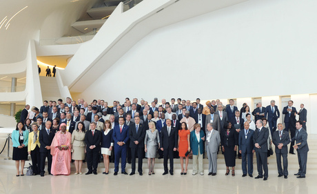 Azerbaijani President and his spouse attend Crans Montana Forum in Baku (PHOTO)