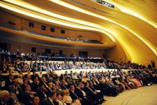 Azerbaijani President and his spouse attend Crans Montana Forum in Baku (PHOTO)