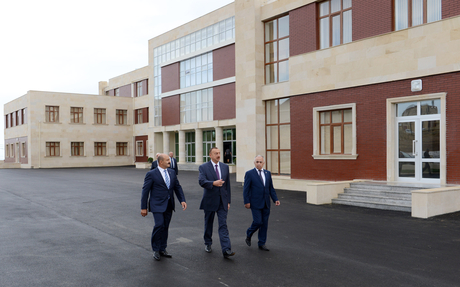 President Ilham Aliyev opens secondary school and kindergarten (PHOTO)