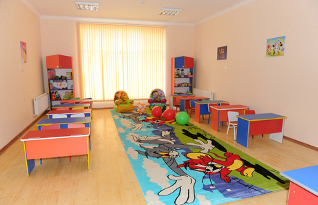 President Ilham Aliyev opens secondary school and kindergarten (PHOTO)