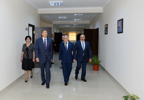 President Ilham Aliyev opens secondary school and kindergarten (PHOTO)