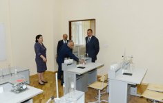 Azerbaijani President inspects Intellect school-lyceum and secondary school in Baku (PHOTO)