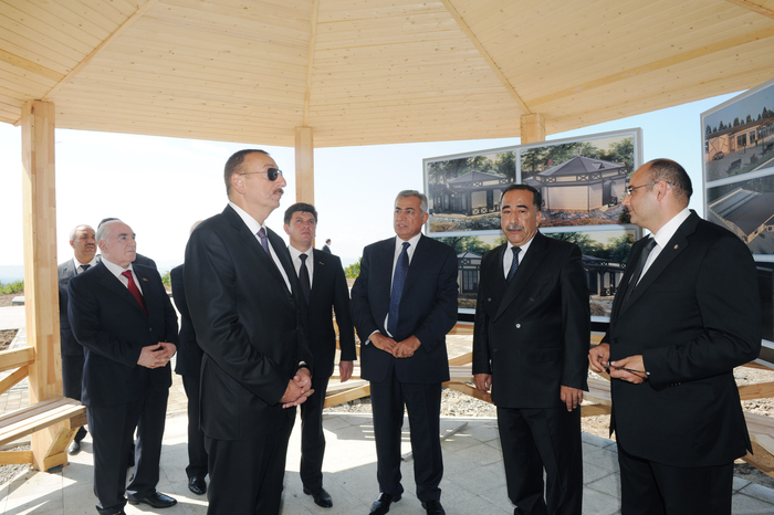 Azerbaijani President inspects construction work at skeet shooting and target archery complex in Gabala (PHOTO)