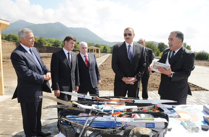 Azerbaijani President inspects construction work at skeet shooting and target archery complex in Gabala (PHOTO)
