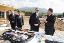 Azerbaijani President inspects construction work at skeet shooting and target archery complex in Gabala (PHOTO)