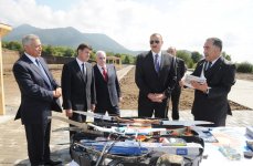 Azerbaijani President inspects construction work at skeet shooting and target archery complex in Gabala (PHOTO)