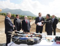 Azerbaijani President inspects construction work at skeet shooting and target archery complex in Gabala (PHOTO)