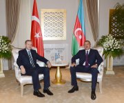 President of Azerbaijan and Prime Minister of Turkey meet one-on-one in Gabala (PHOTO)