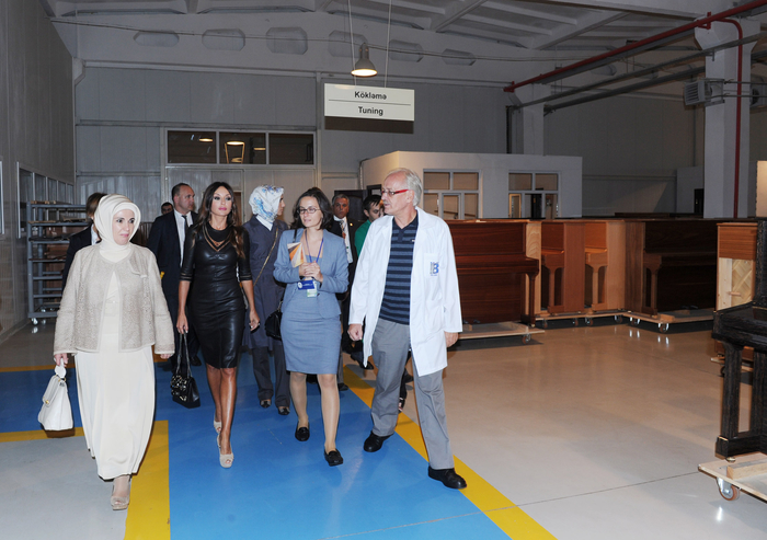 Azerbaijan`s first lady and spouse of Turkish Premier visit piano factory in Gabala (PHOTO)