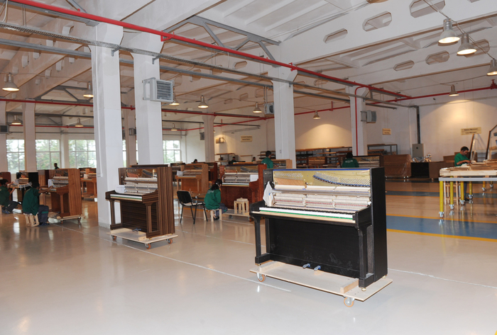 Azerbaijan`s first lady and spouse of Turkish Premier visit piano factory in Gabala (PHOTO)