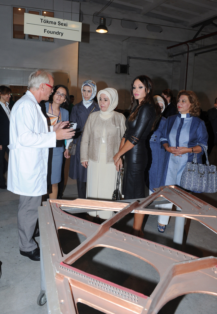Azerbaijan`s first lady and spouse of Turkish Premier visit piano factory in Gabala (PHOTO)