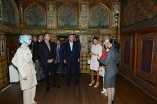 Azerbaijani President, Turkish PM get acquainted with Palace of Sheki Khans (PHOTO)
